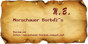Morschauer Borbás névjegykártya